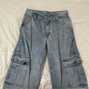 John Galt Wide Leg Denim Cargo